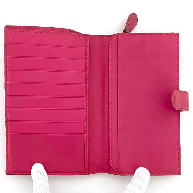 Bottega Veneta Bifold Wallet Pink Intrecciato Hook — view 6
