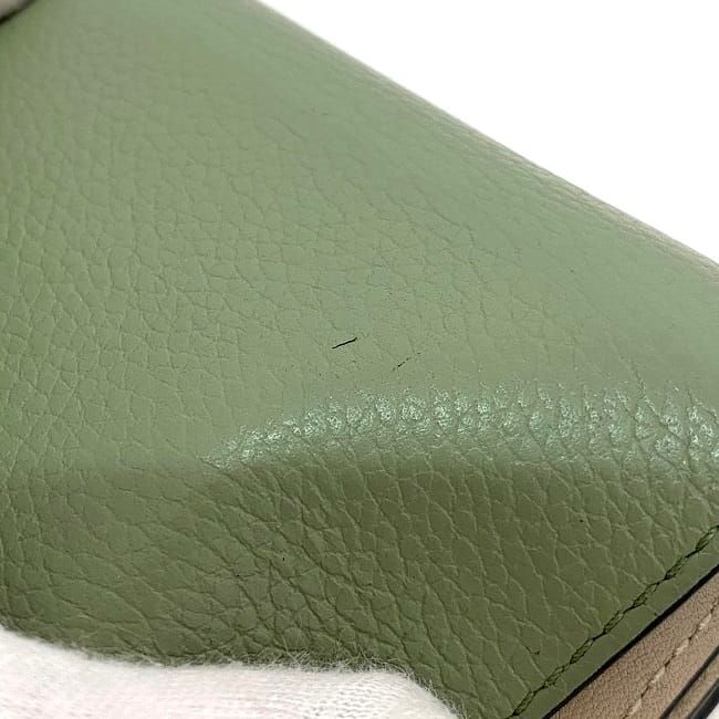 Loewe Trifold Wallet Green Anagram Compact Leather — view 7