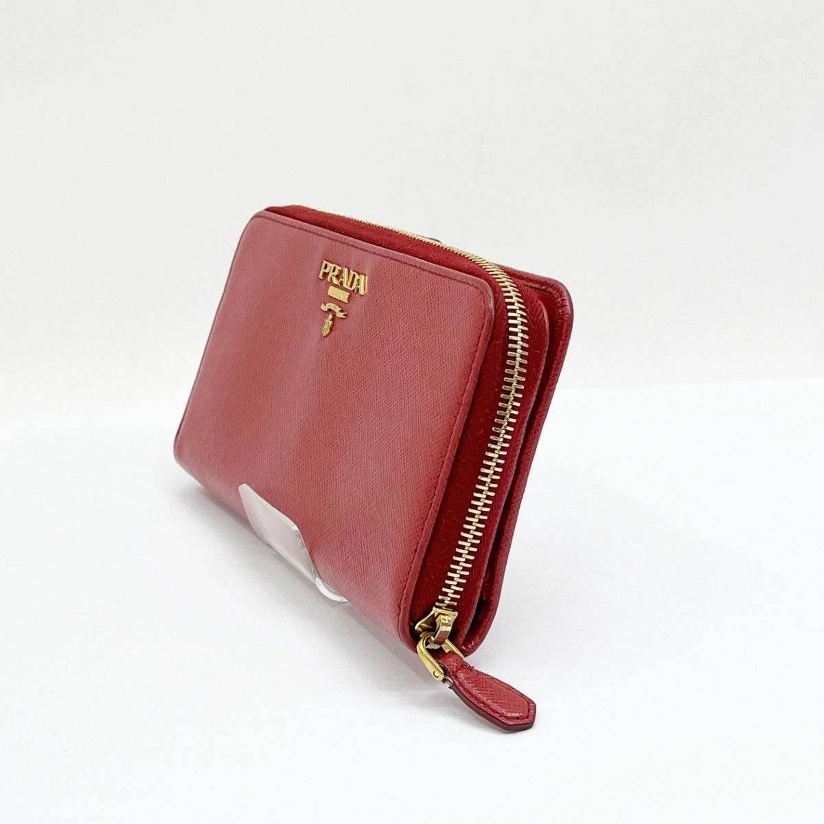 Prada Long Wallet Leather 1 Ml029 Red — view 4