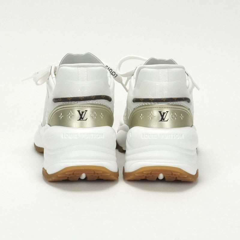 Louis Vuitton Run 55 Sneakers Shoes Mixed Material White — view 6