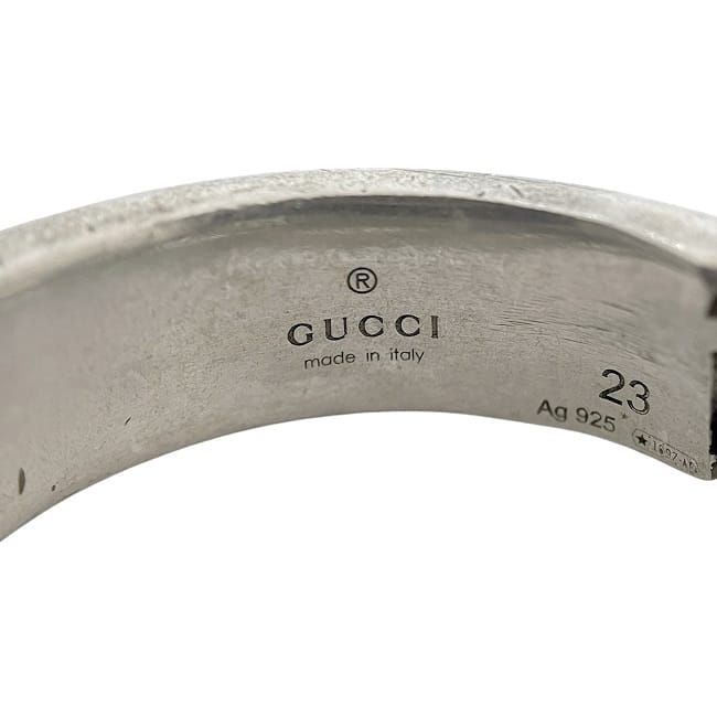 Gucci Ring Silver Green Never — view 9