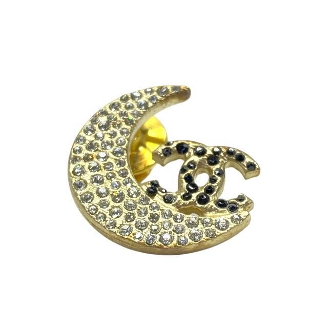Chanel Brooch Pin Badge Accessories Coco Mark Moon Crescent GP — view 4