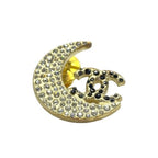Chanel Brooch Pin Badge Accessories Coco Mark Moon Crescent GP — view 4