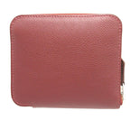 Hermes Azap Compact Silk Quin Stamped B Evercolor Rouge Ash Coin — view 2