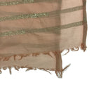 Hermes H Logo Shawl Large Lame Light Pink — view 6