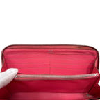 Hermes Round Zipper Long Wallet Azap Pink Rose Lipstick — view 4