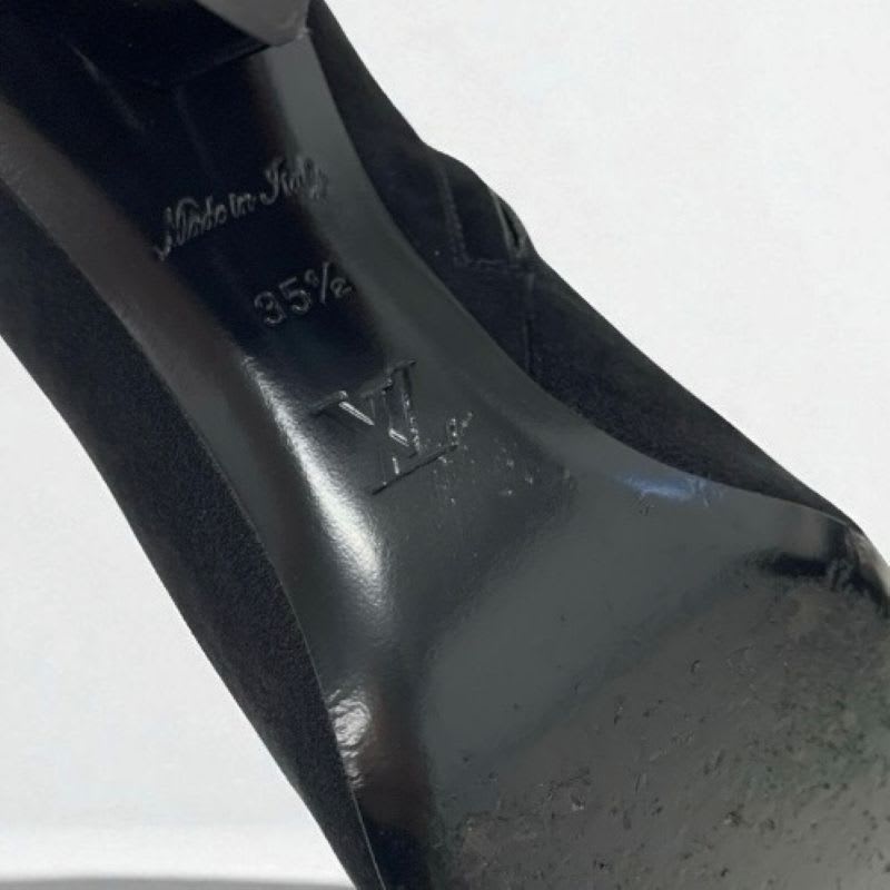 Louis Vuitton Silhouette Line Monogram Boots Short Shoes Suede Black — view 9