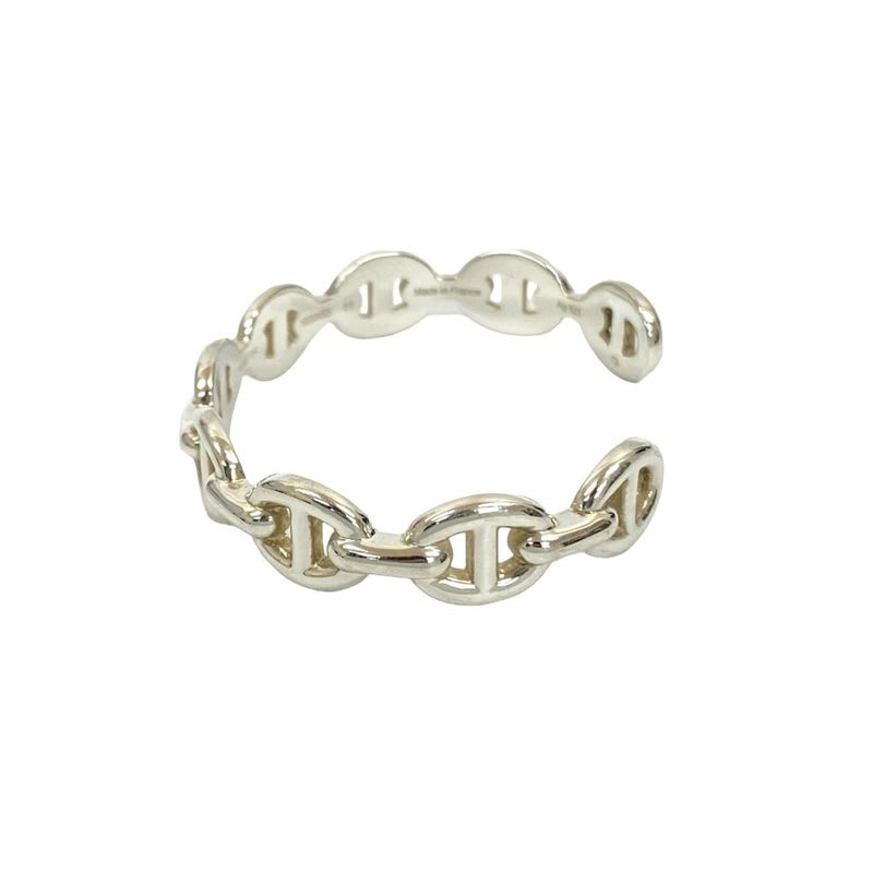 Hermes Chaine D'ancre Bangle Silver 925 Bracelet Accessory 34216 — view 4