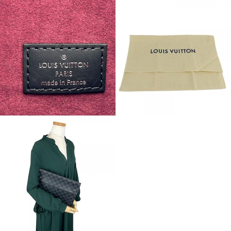 Louis Vuitton Second Bag Alpha Triple Pouch Damier Graphite Gray Black — view 9