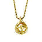 Christian Dior GP CD Logo Twist Necklace Gold — view 3
