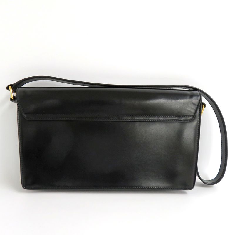 Celine Trapeze Triomphe Bag Bf438 no Leather Black Gold Hardware — view 3