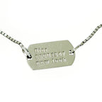 Christian Dior Dog Tag Plate Bracelet Silver — view 3
