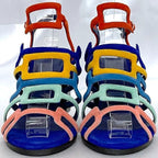 Hermes Sandals Navy Multicolor — view 3