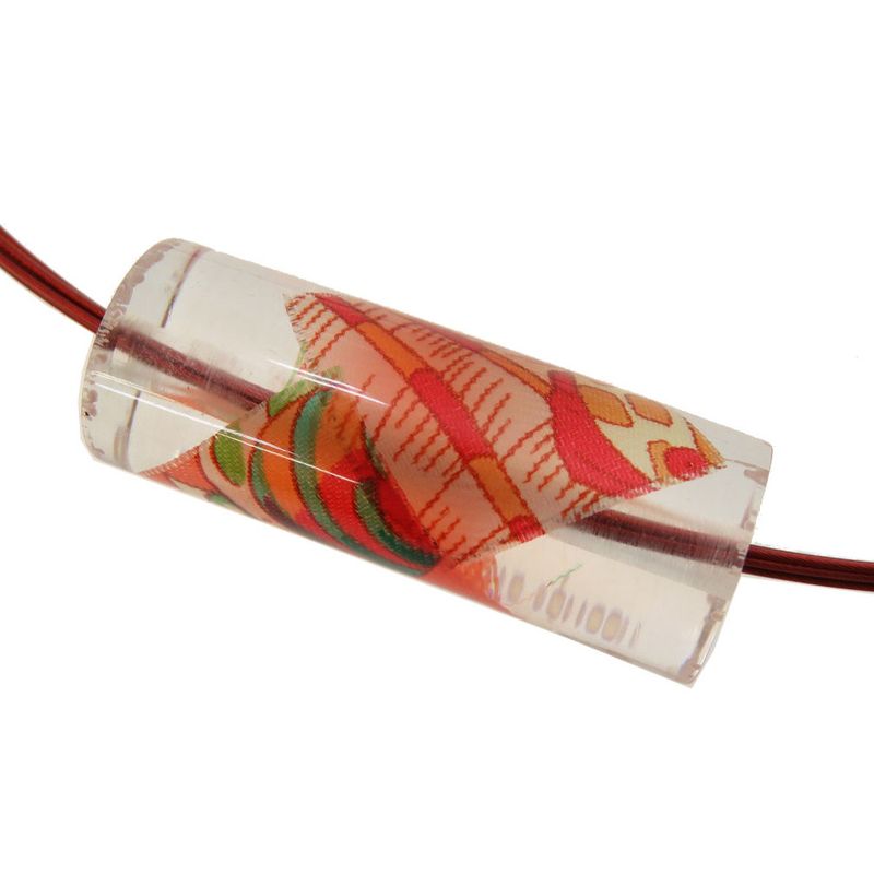 Hermes Licinee Choker Plastic Wire Orange Accessories 0274 — view 4