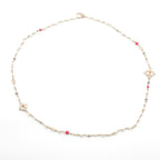 Chanel Choker Gold Silver Pink Coco Mark Long Necklace — view 3