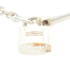 Hermes Padlock Silver Chain Necklace — view 5