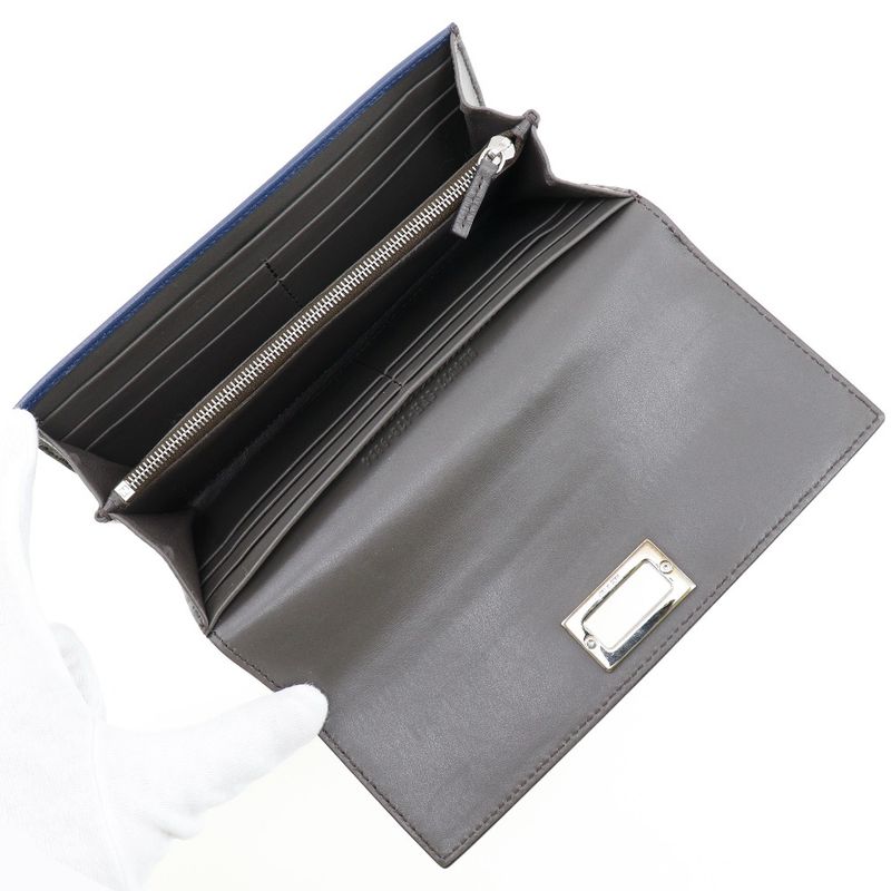 Fendi Peekaboo 8 M0377 Calf Navy Long Wallet — view 6