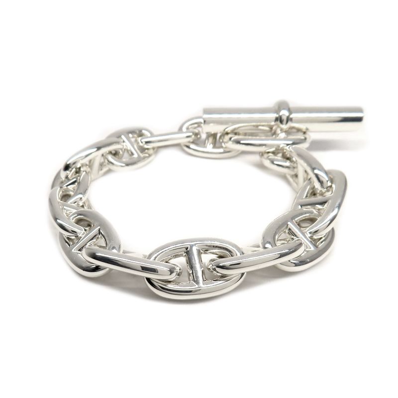Hermes Bracelet Chaine D'ancre MM 13 Frames Links AG 925 Silver — view 3