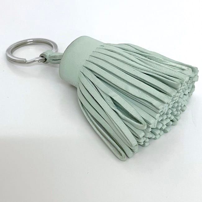 Hermes Key Ring Carmen Light Green Leather — view 6
