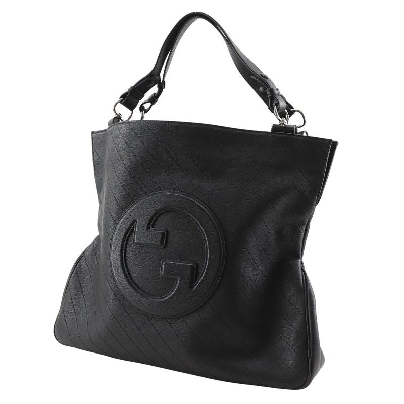 Gucci GG Blondi Calf Black Tote Bag — view 2