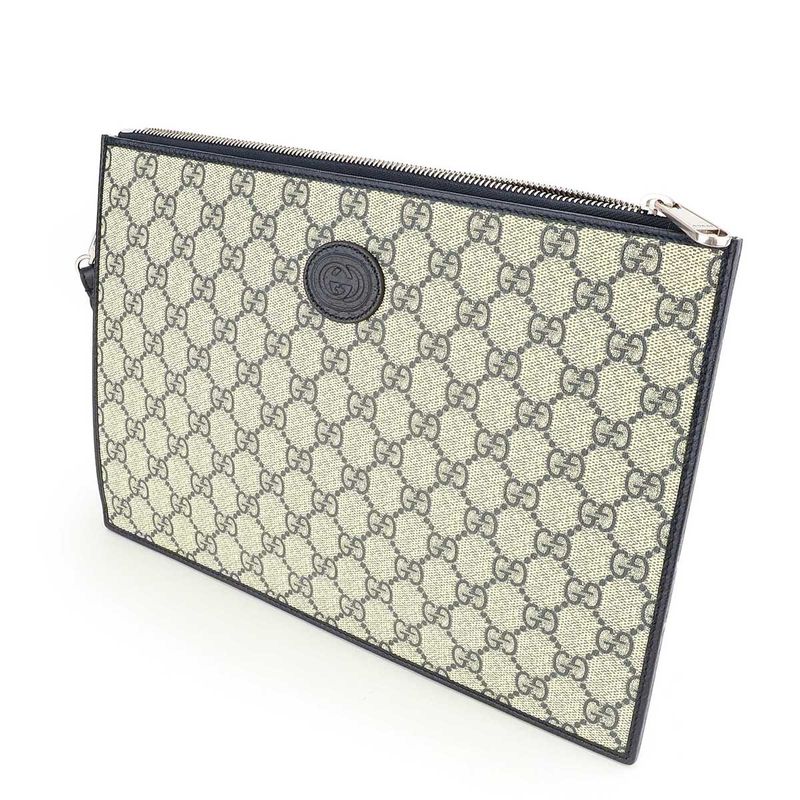 Gucci Clutch Bag Interlocking G Beige Ebony — view 4