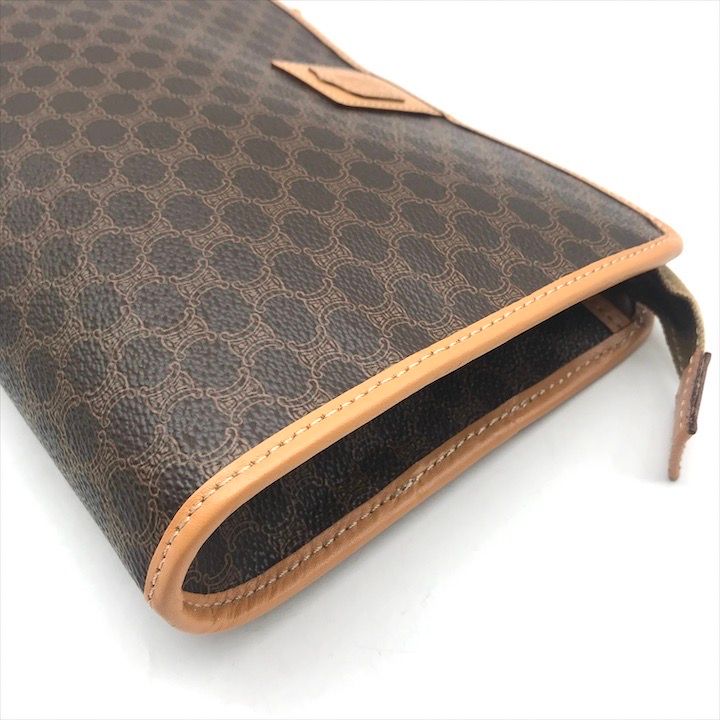 Celine Macadam Triomphe Clutch Brown — view 4