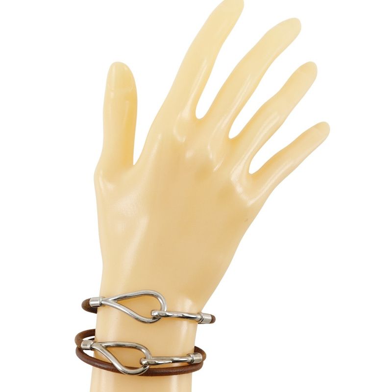 Hermes Jumbo Choker Set Leather Brown 9.9 g Bracelet — view 3
