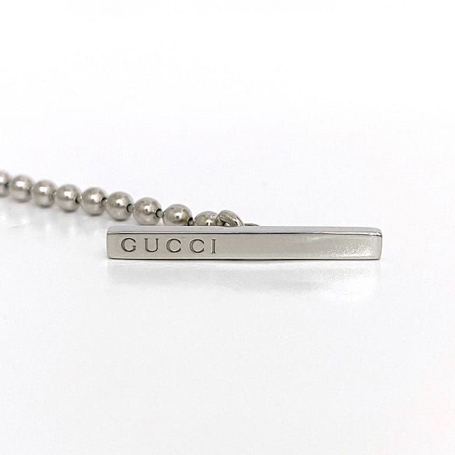 Gucci Ball Chain Necklace in Silver with Star Ring — view 6