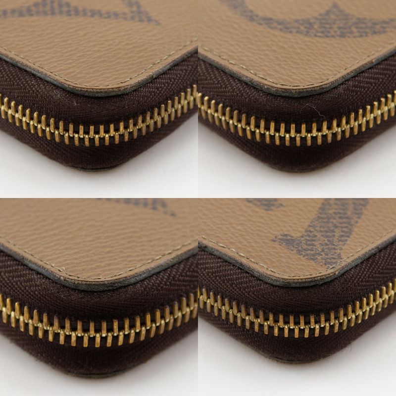 Louis Vuitton Zippy Wallet Monogram Giant Reverse Canvas Brown — view 4