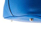 Hermes Picotin Lock MM Handbag Taurillon Clemence Blue Indra — view 9