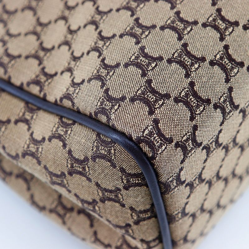 Celine Macadam Canvas and Calf Brown Handbag — view 4