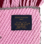 Louis Vuitton Scarf Echarpe Logomania Duo Monogram Wool Silk Wine Red — view 8