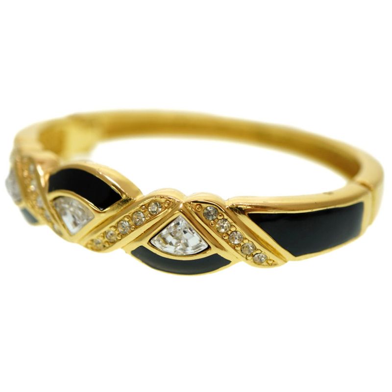 Dior Stone Vintage Bangle Gold Antique Bracelet Accessory 0183 — view 3