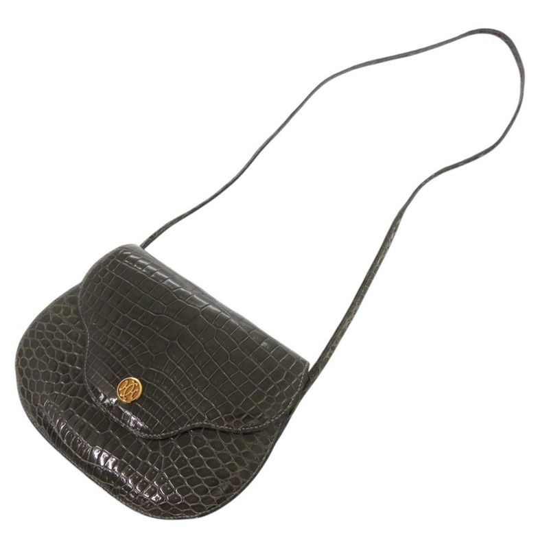 Hermes Paula Porosas Grayish Gold Hardware Shoulder Bag 1143 — view 5
