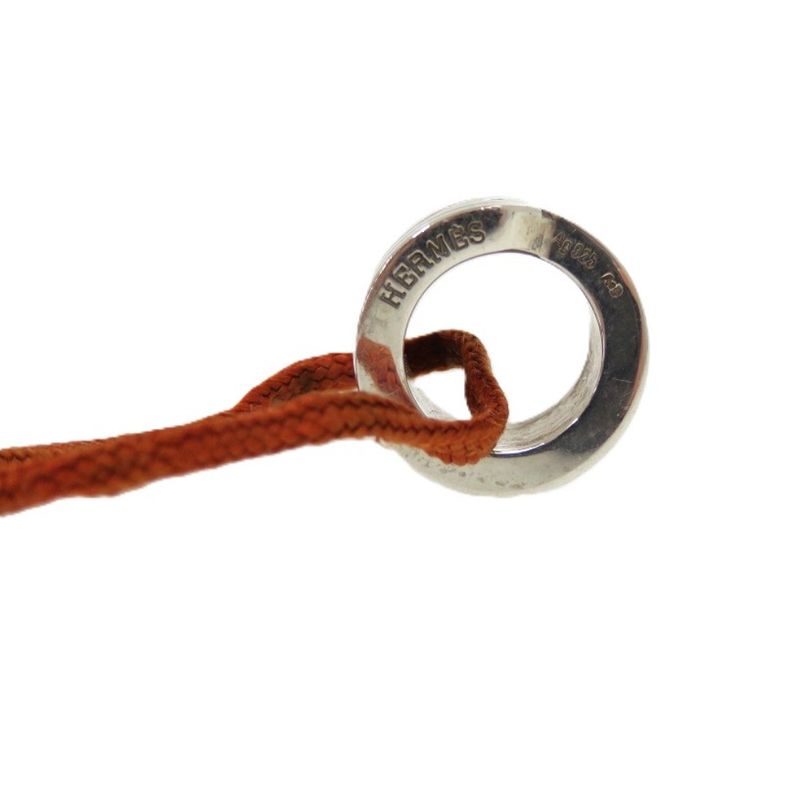 Hermes Move Ashes Necklace Italique Silver 925 Orange 0830 Choker — view 7