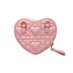 Christian Dior Chain Heart Pouch S5097 Unid Calfskin Pink — view 2