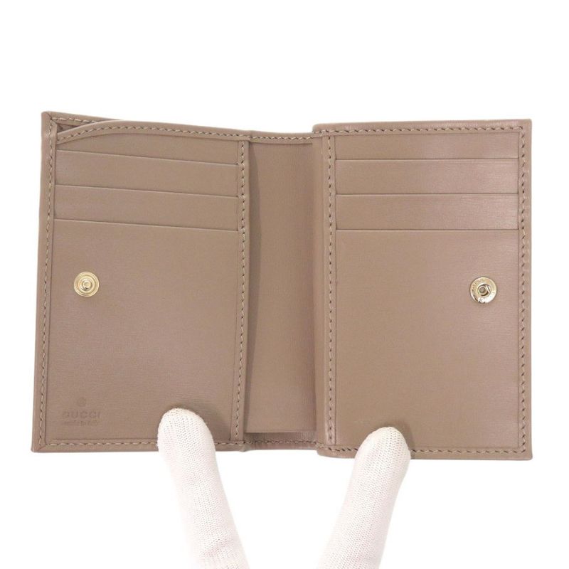 Gucci GG Shadow Medium Wallet Leather Brown Fold 1402 — view 5