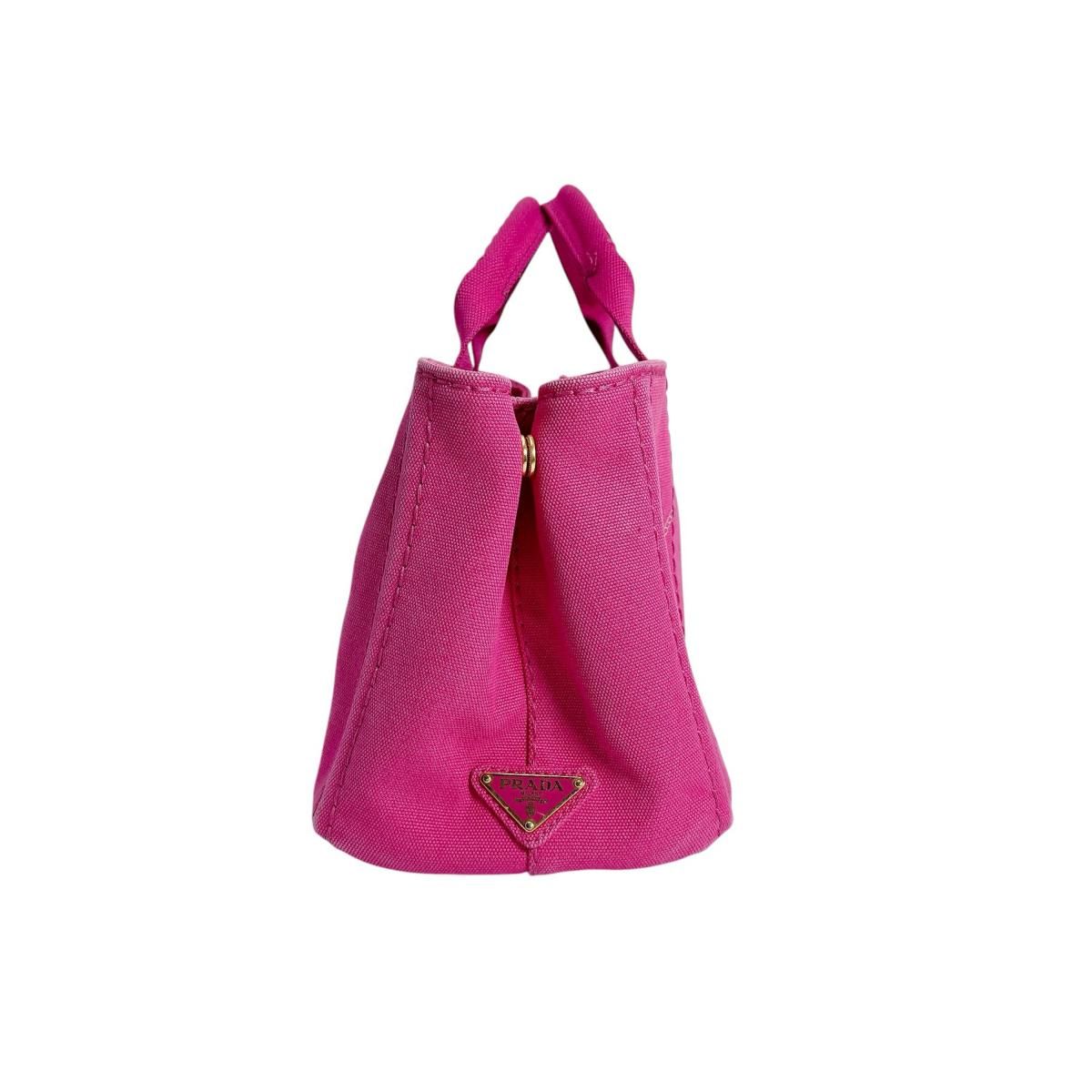 Prada 1 Bg439 Canapa Handbag Mini Tote Bag Pink — view 4