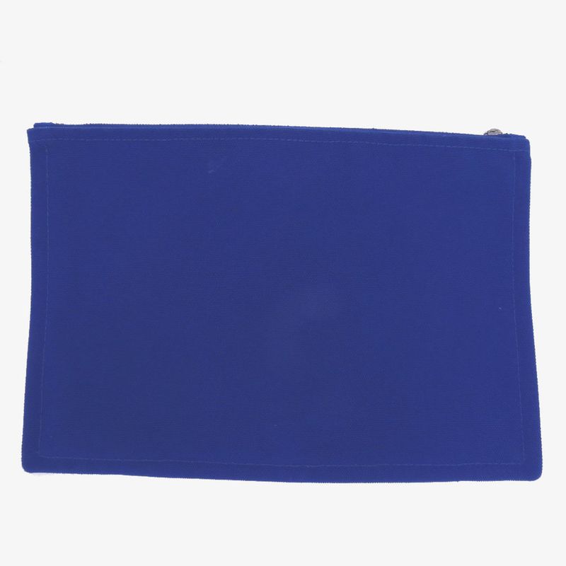 Hermes Flat Pouch MM Canvas Blue 0275 — view 2