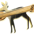 Chanel Reindeer Motif Coco Mark Metal Beige Pink Brooch 0476 — view 7