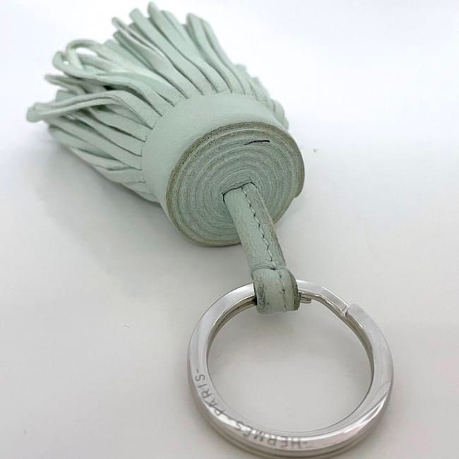 Hermes Key Ring Carmen Light Green Leather — view 4