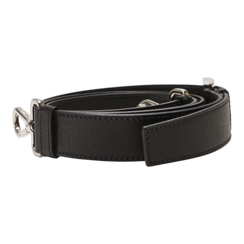 Prada Logo Black Saffiano Leather Belt — view 3