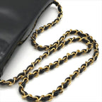 Chanel CC Logo Patent Push Lock Chain Shoulder Bag Black Purse — view 6