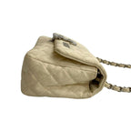 Chanel Cruise Collection Quilted Canvas Shoulder Bag