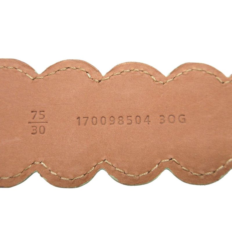 Fendi Flower Motif Leather Black 75 Belt 0753 — view 5