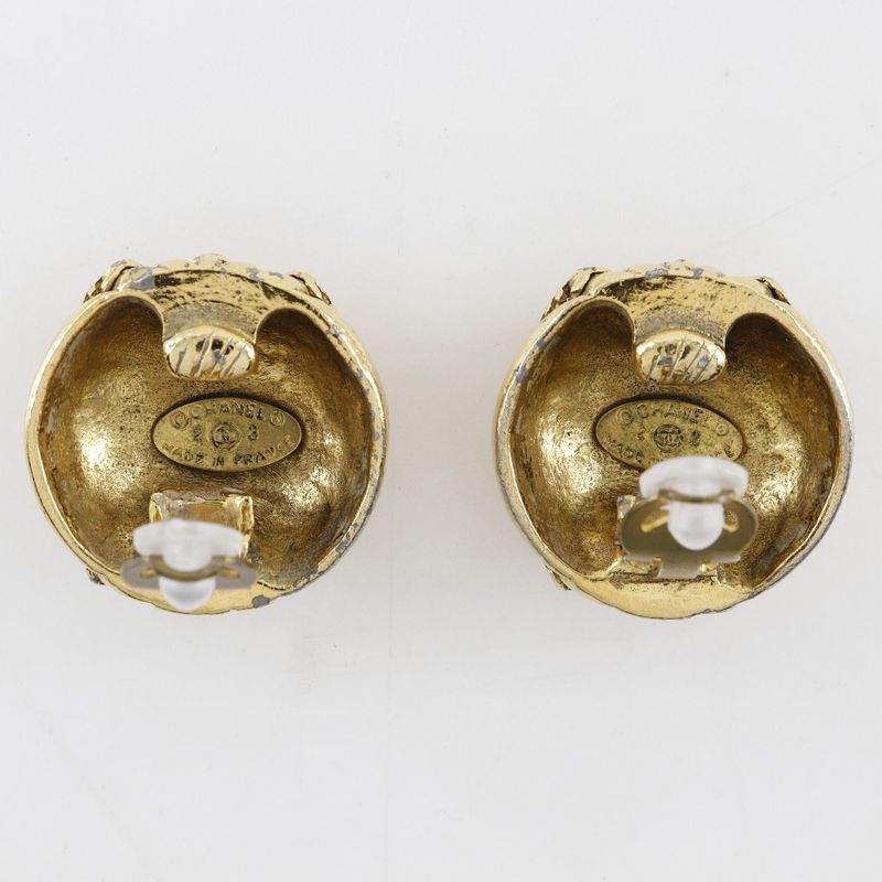 Chanel Coco Mark Vintage Gold Plated 23 37 g Earrings — view 5