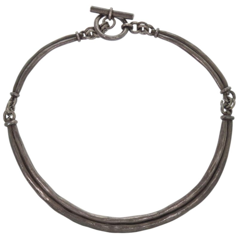 Hermes Vintage Metal Silver Choker 0858 — view 3