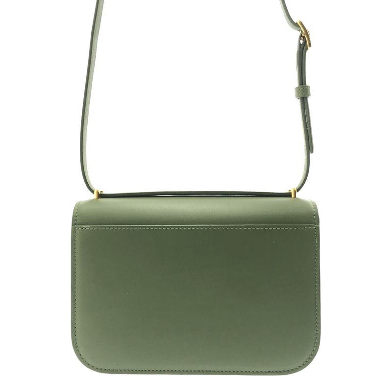 Loewe Goya Anagram Logo Leather Small Shoulder Bag Green — view 4