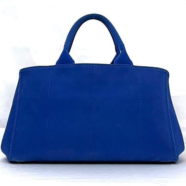 Prada Tote Bag Blue Cobalto Canapa — view 3