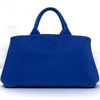 Prada Tote Bag Blue Cobalto Canapa — view 3